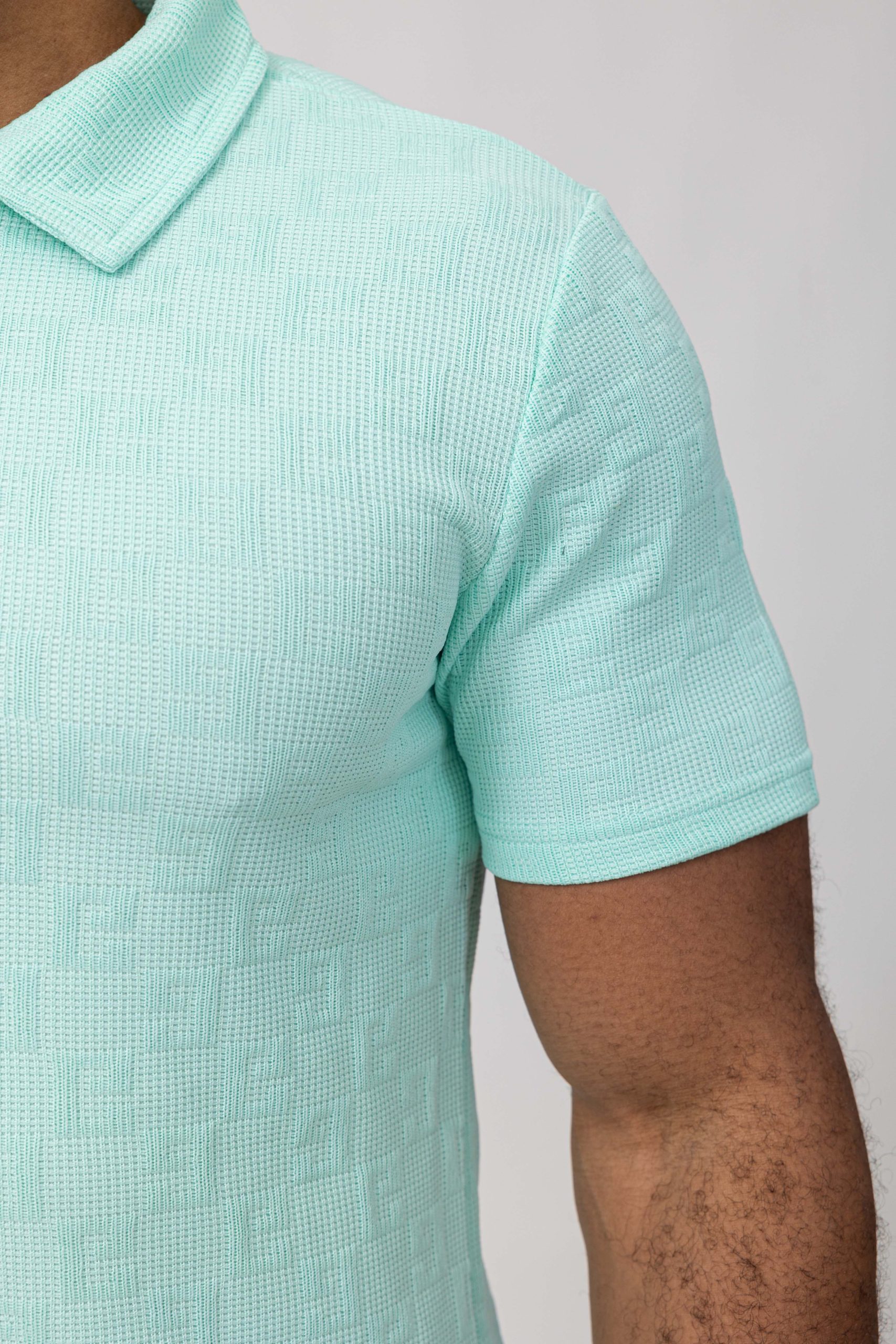 Basic light green cotton relaxed shortset - Image 3