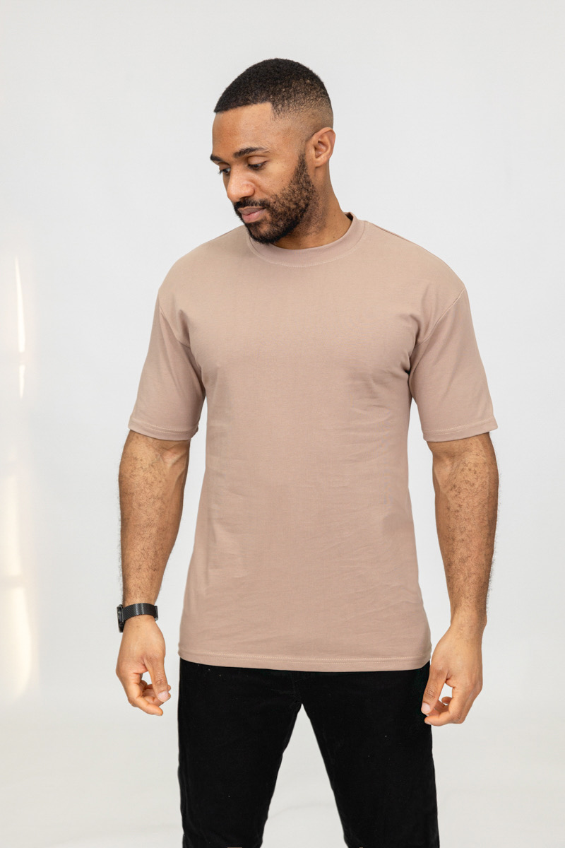 Basic beige cotton relaxed shortset - Image 2