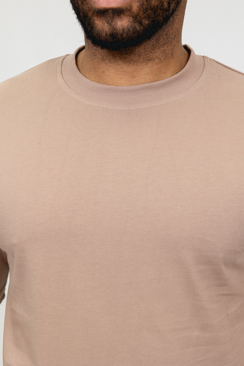 Basic beige cotton relaxed shortset - Image 5