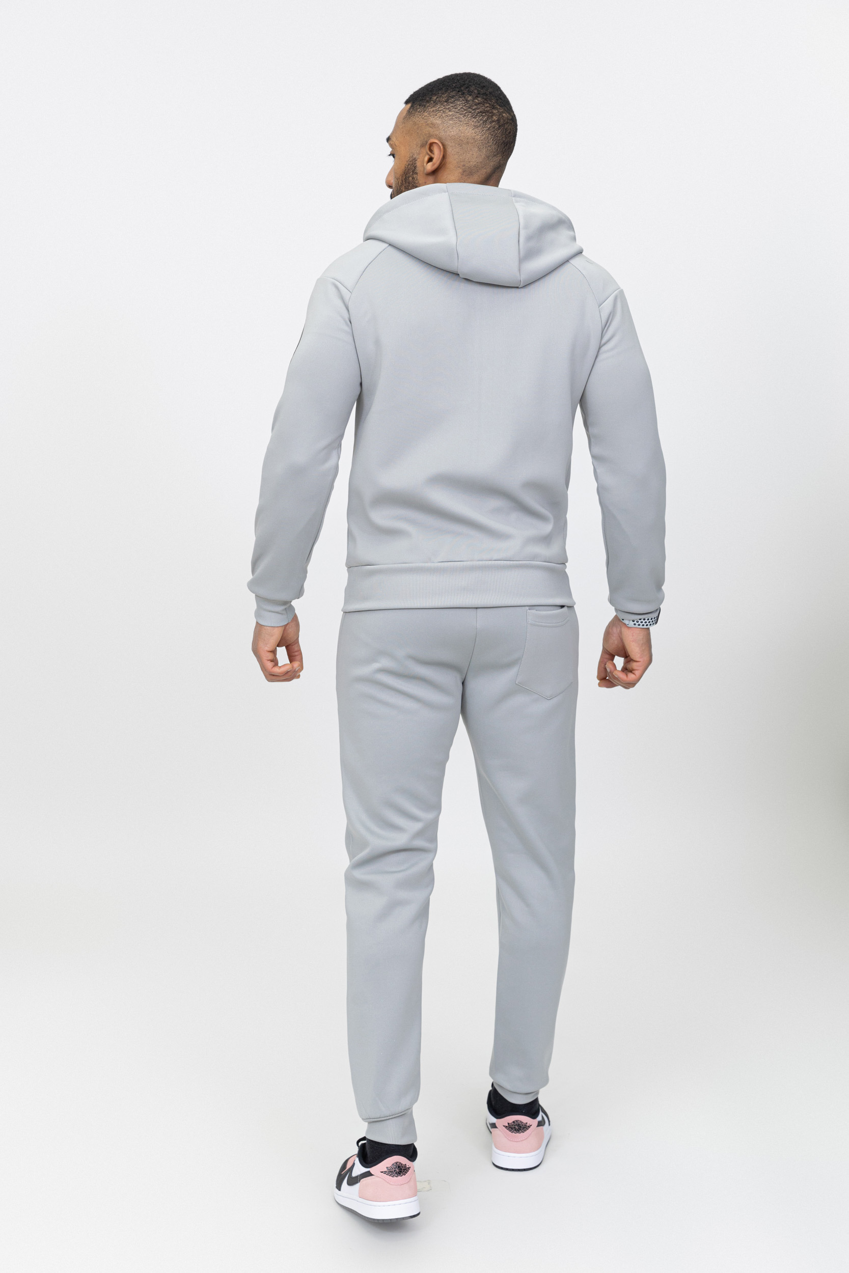 Essential light gray cotton tracksuit - Image 4