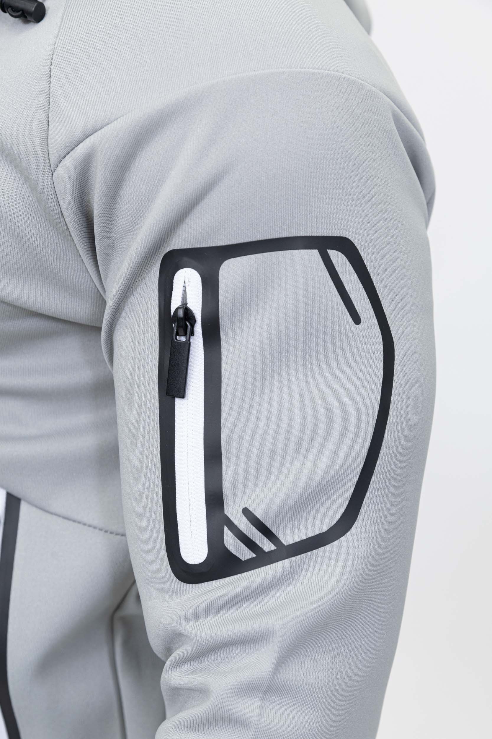 Essential light gray cotton tracksuit - Image 5