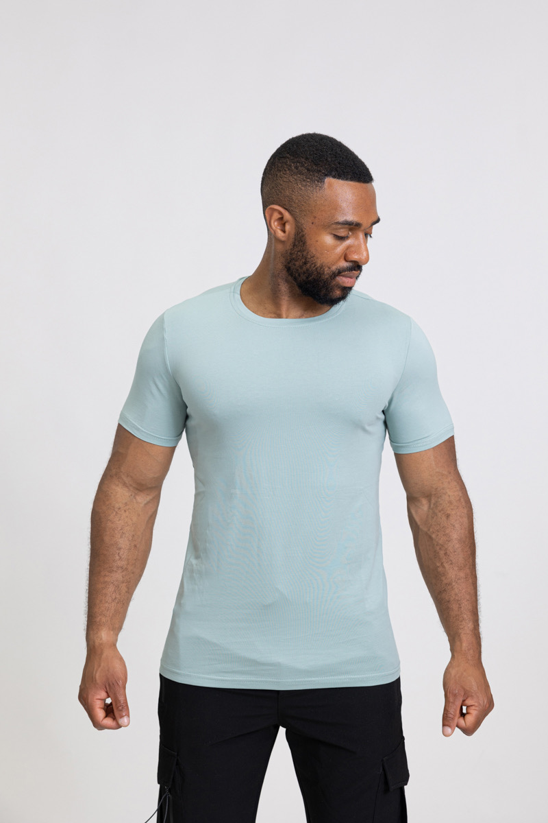 Greenish White Essential Cotton T-shirt - Image 2