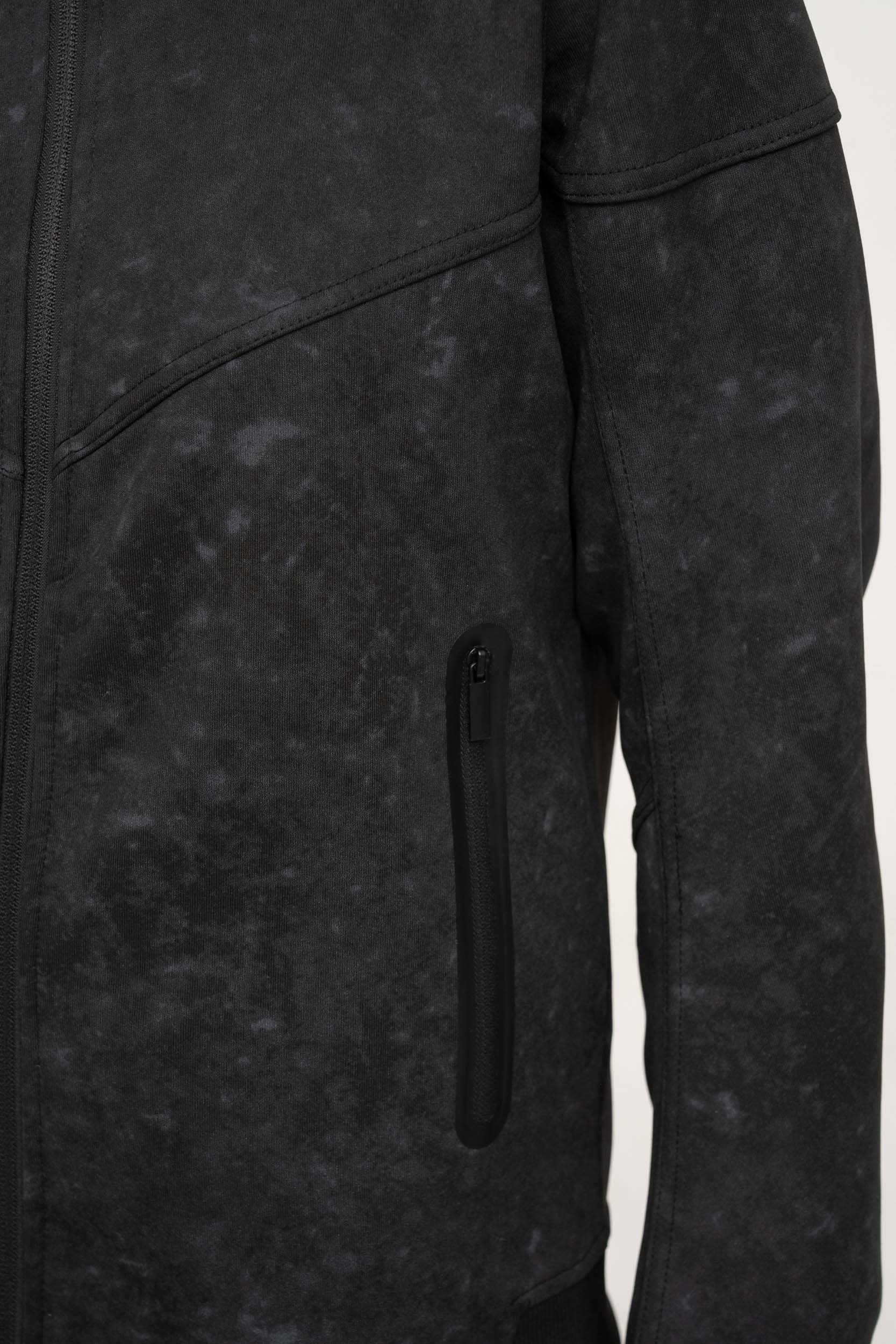 Black essential sports cotton fleece tracksuit - Image 3