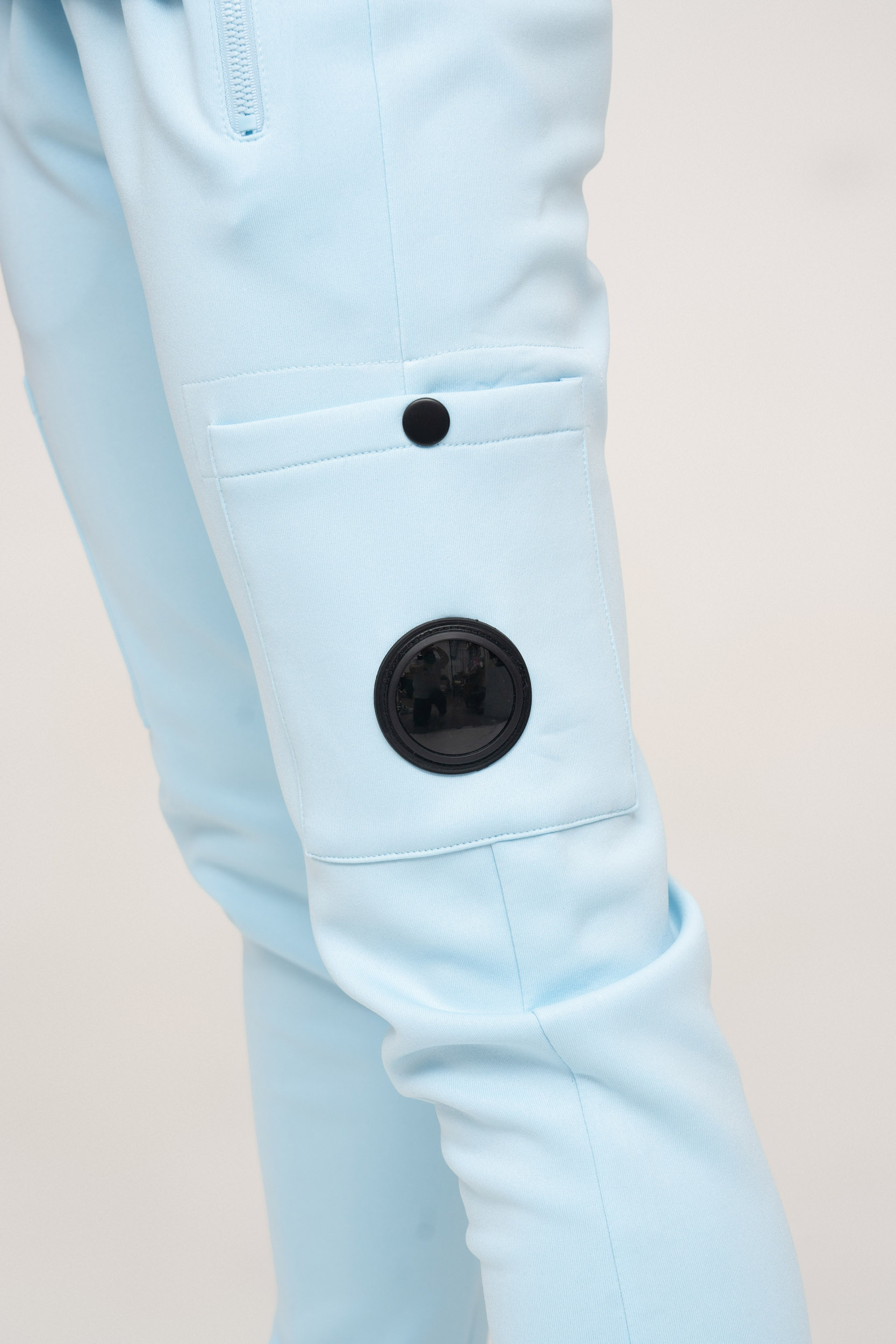 Baby blue essential pocket cotton fleece tracksuit - Image 5