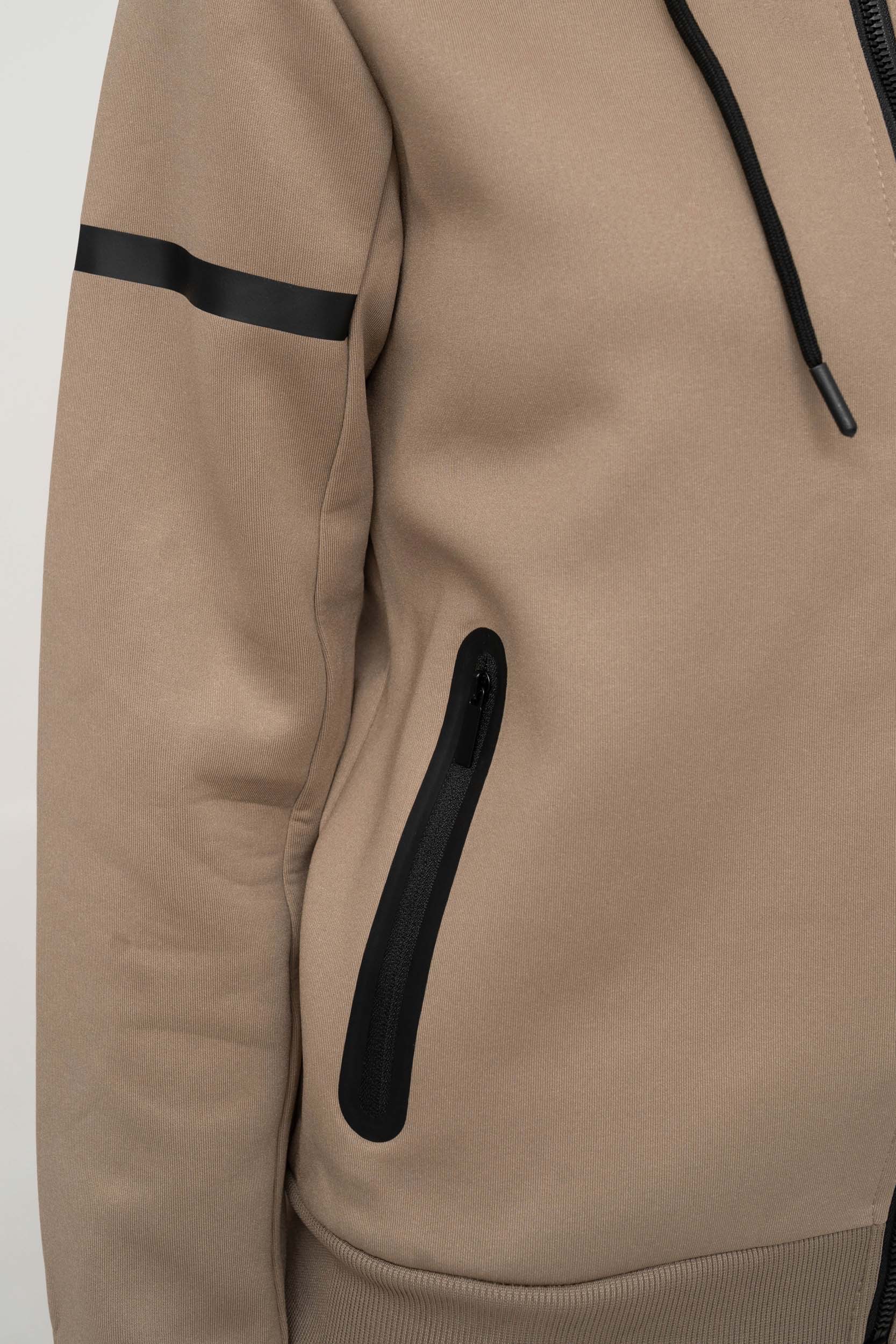 Chocolate essential sports cotton fleece tracksuit - Image 3