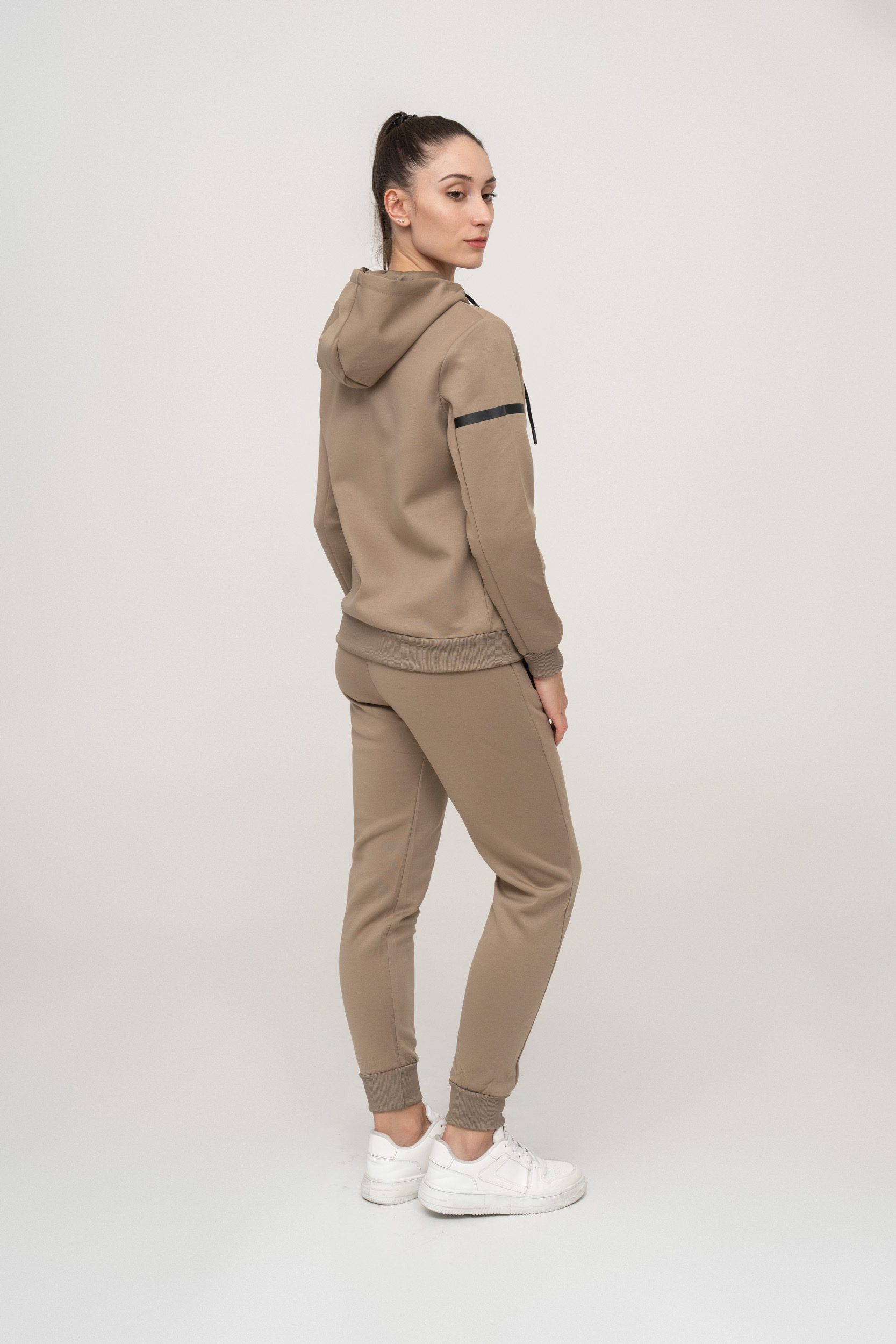 Chocolate essential sports cotton fleece tracksuit - Image 6