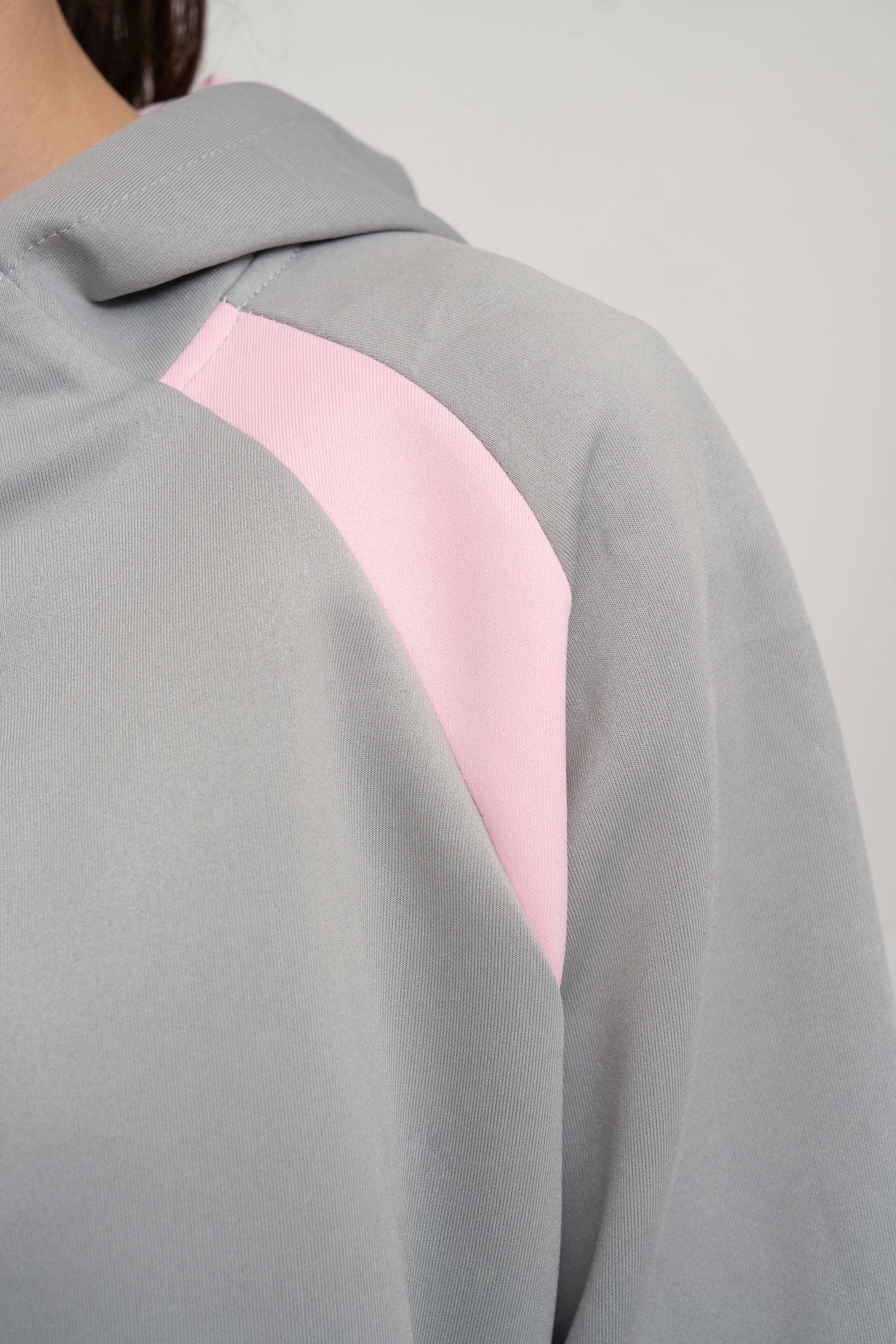 Gray comfy cotton fleece zipped tracksuit - Image 6