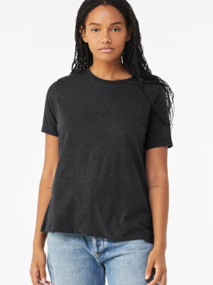 Solid Dark Grey Triblend Women’s Relaxed Triblend Short Sleeve Tee